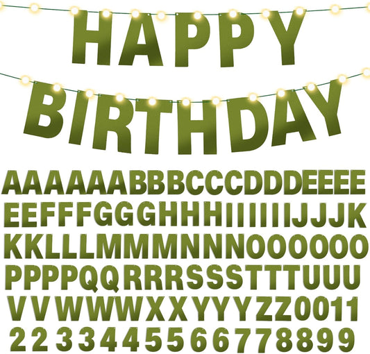 TaoBary 112 Pcs DIY Letter Custom Banner Glitter Customizable Banner Kit Including 107 Letters and
