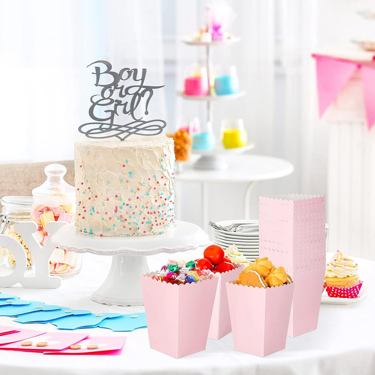 200 Pcs Popcorn Boxes Mini Paper Popcorn Box Cardboard Popcorn Container for Party Disposable Snack
