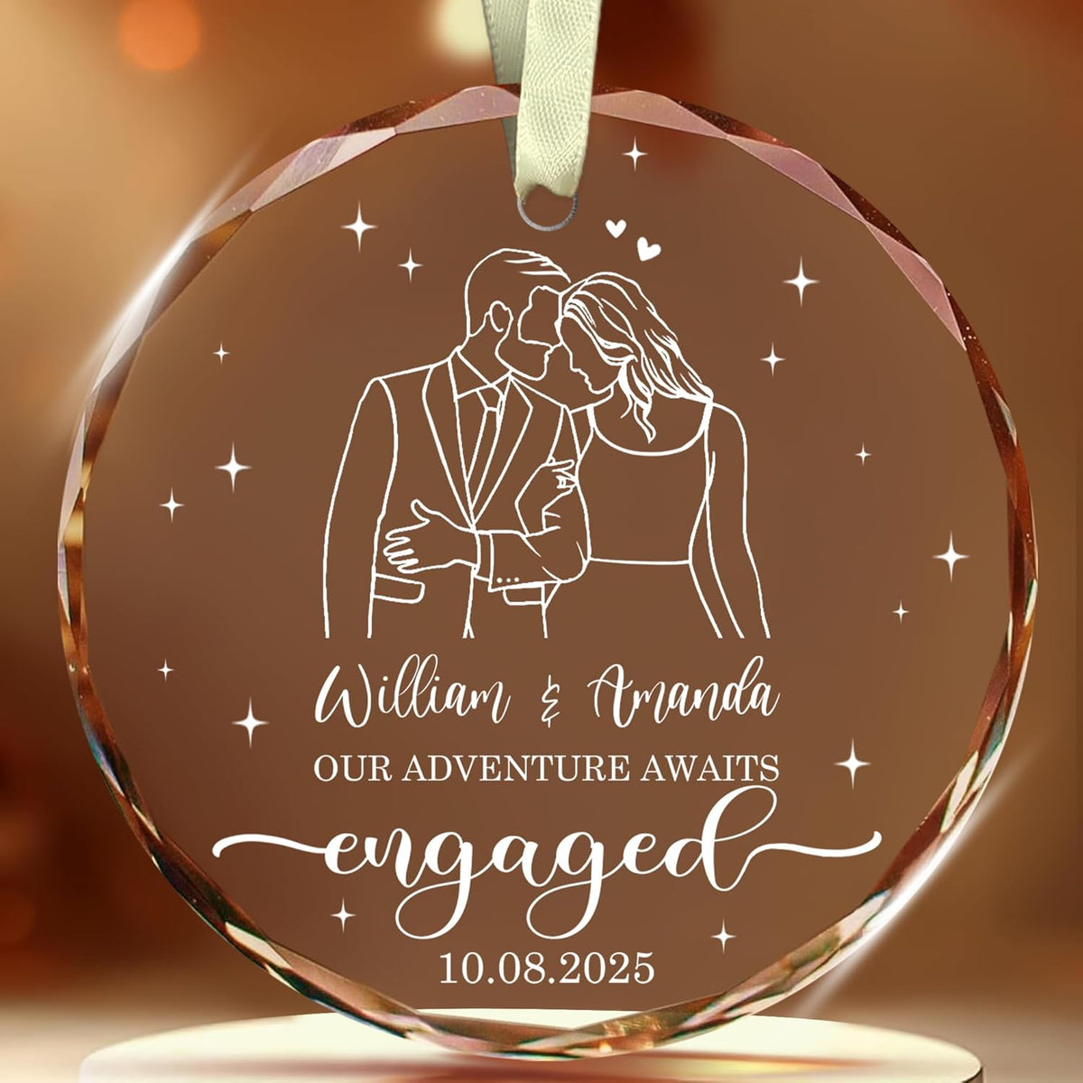 Personalized The Year We Became Mr & Mrs Christmas Ornament- Wedding Gifts For Newlywed Couple