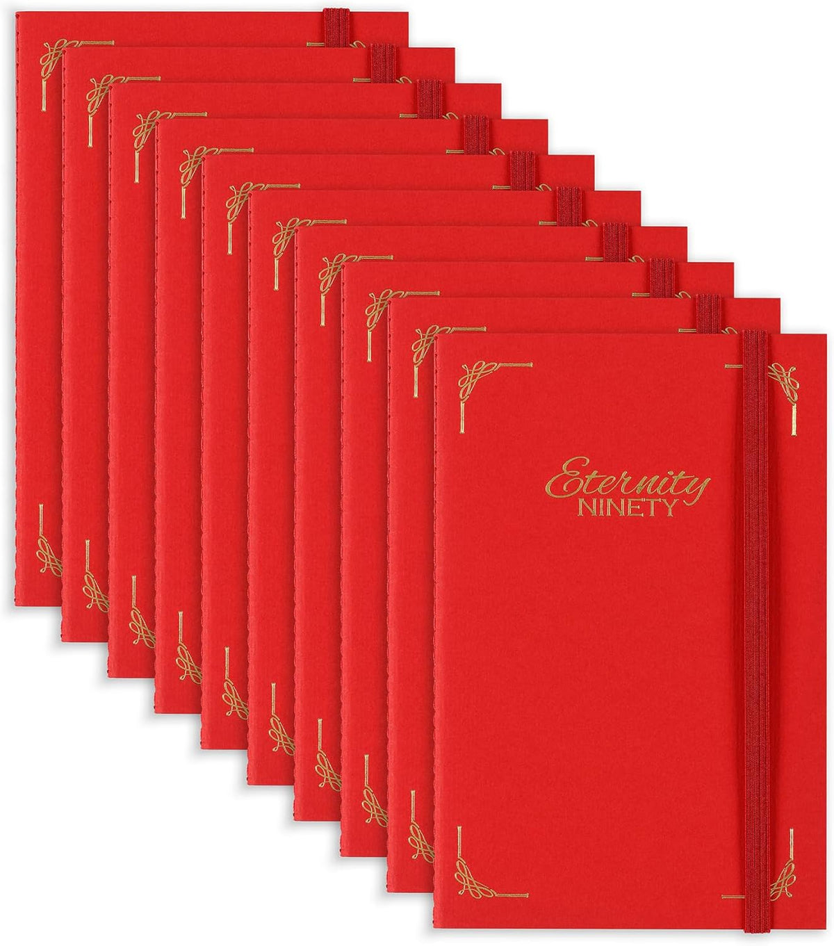 New York Central Eternity Ninety Flat Book- 4x6" Sketch Watercolor Journal, Pack of 10- Red Soft