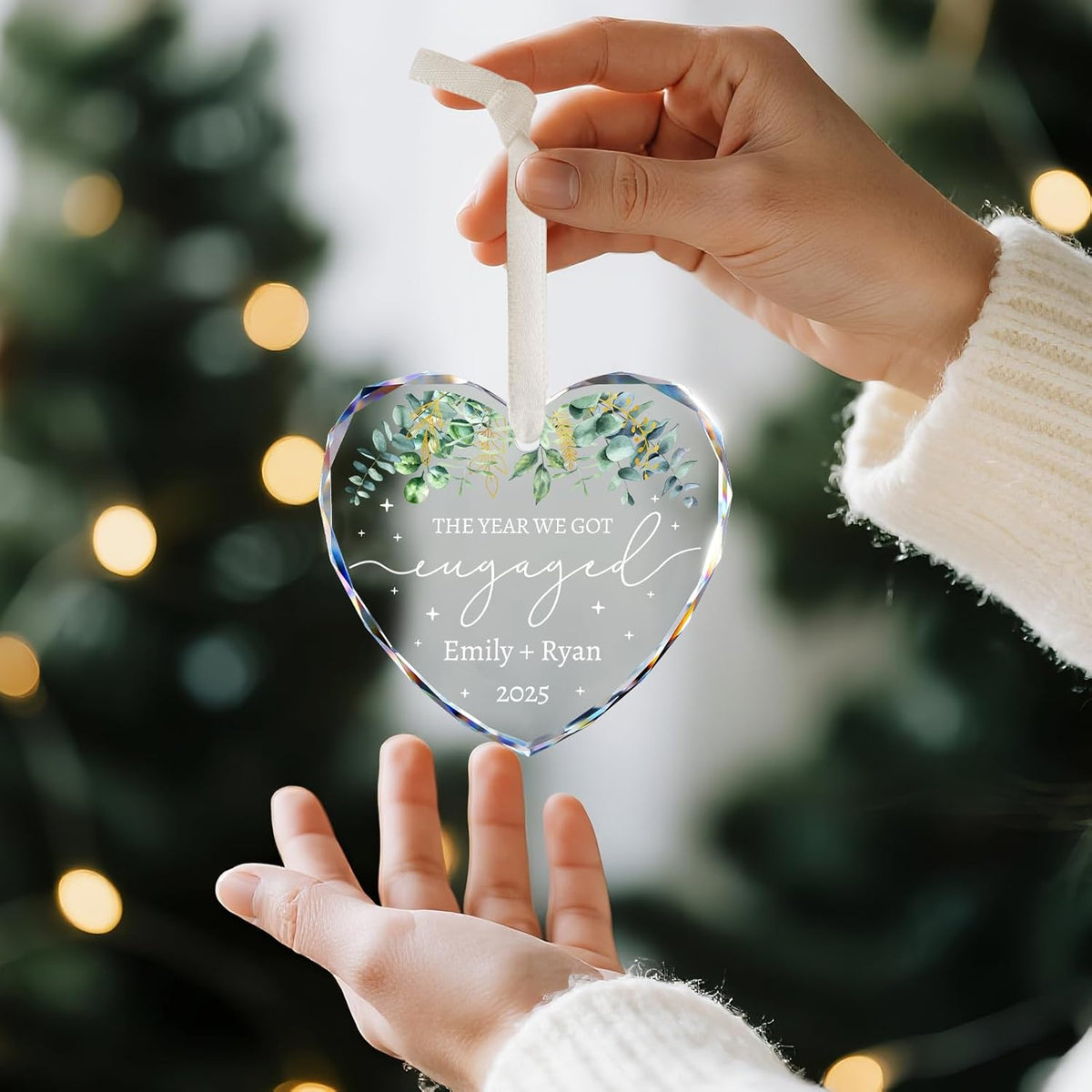 Engagement Ornament 2025 - Engagement Gifts for Couples - Personalized Gift for Newly Engaged