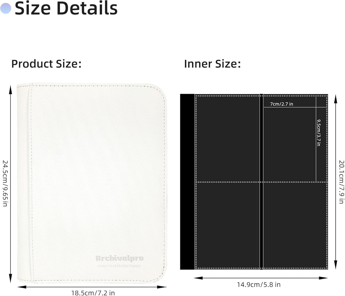4 Pockets Premium Card Binder 160 Cards Trading Card Binders No Ring Card Storage Display Album(4