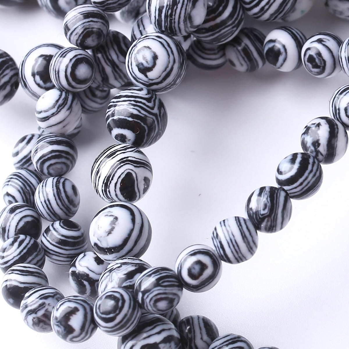 Black Peacock Turquoise Stone Beads Gemstone Round Crystal Energy Jade Beads Stone Beads for