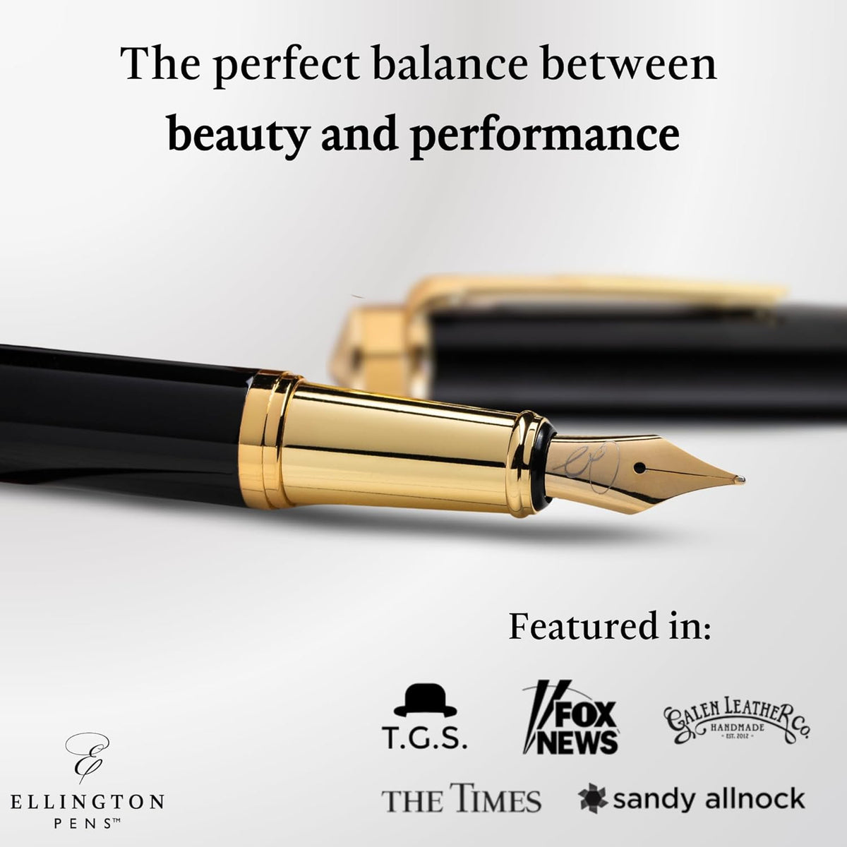 Ellington Pens Luxury Fountain Pen Set- Fountain Pens for Writing - Smooth Medium Nib - Includes