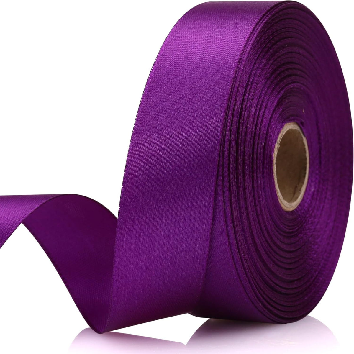 Purple Ribbon 7/8 Inch 30 Yards Satin Craft Ribbon-Single Face Polyester Ribbon for Handmade