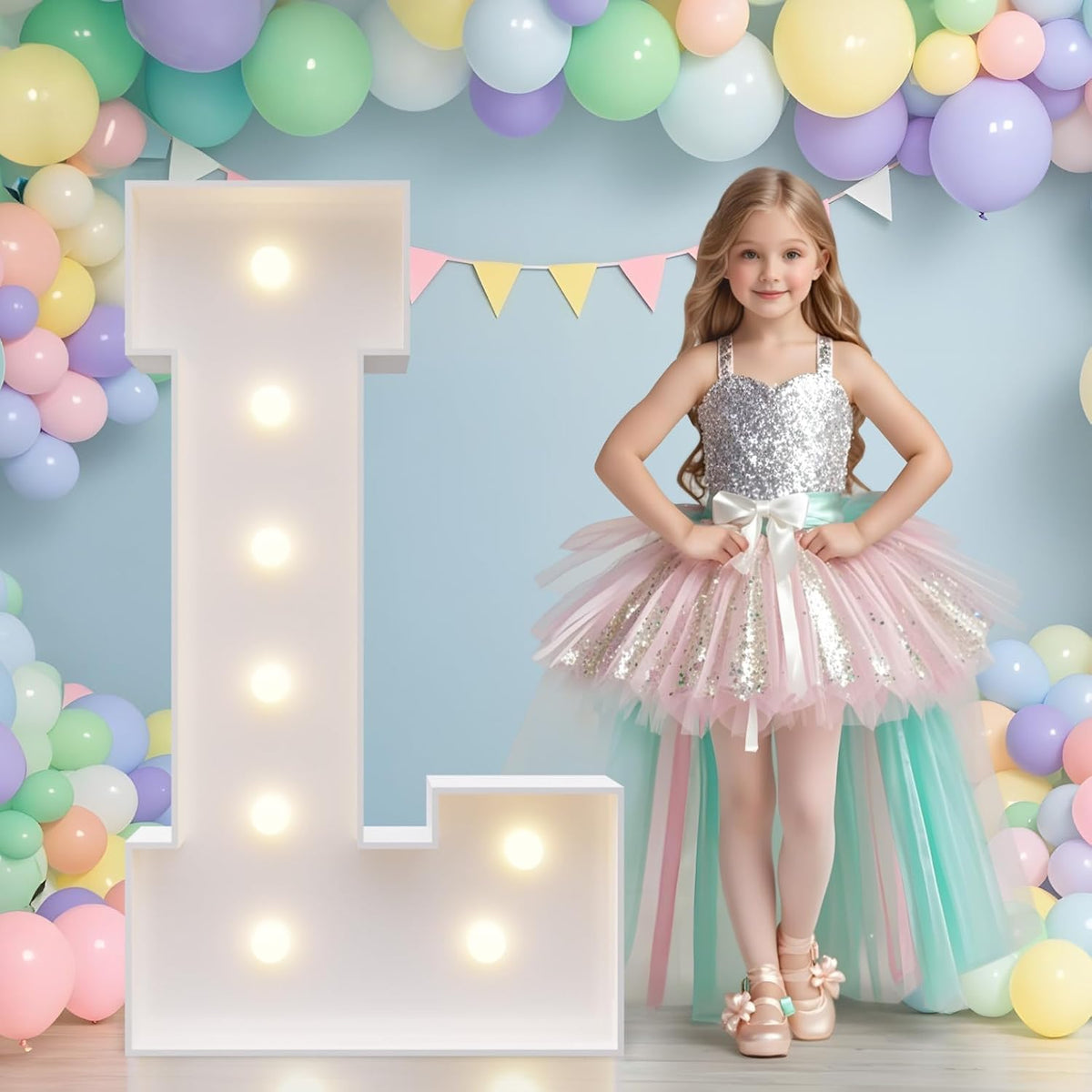 JoyMuse Marquee Letters 3 Feet Tall, Light Up Letters 3FT with Lights, Large Letters for Party