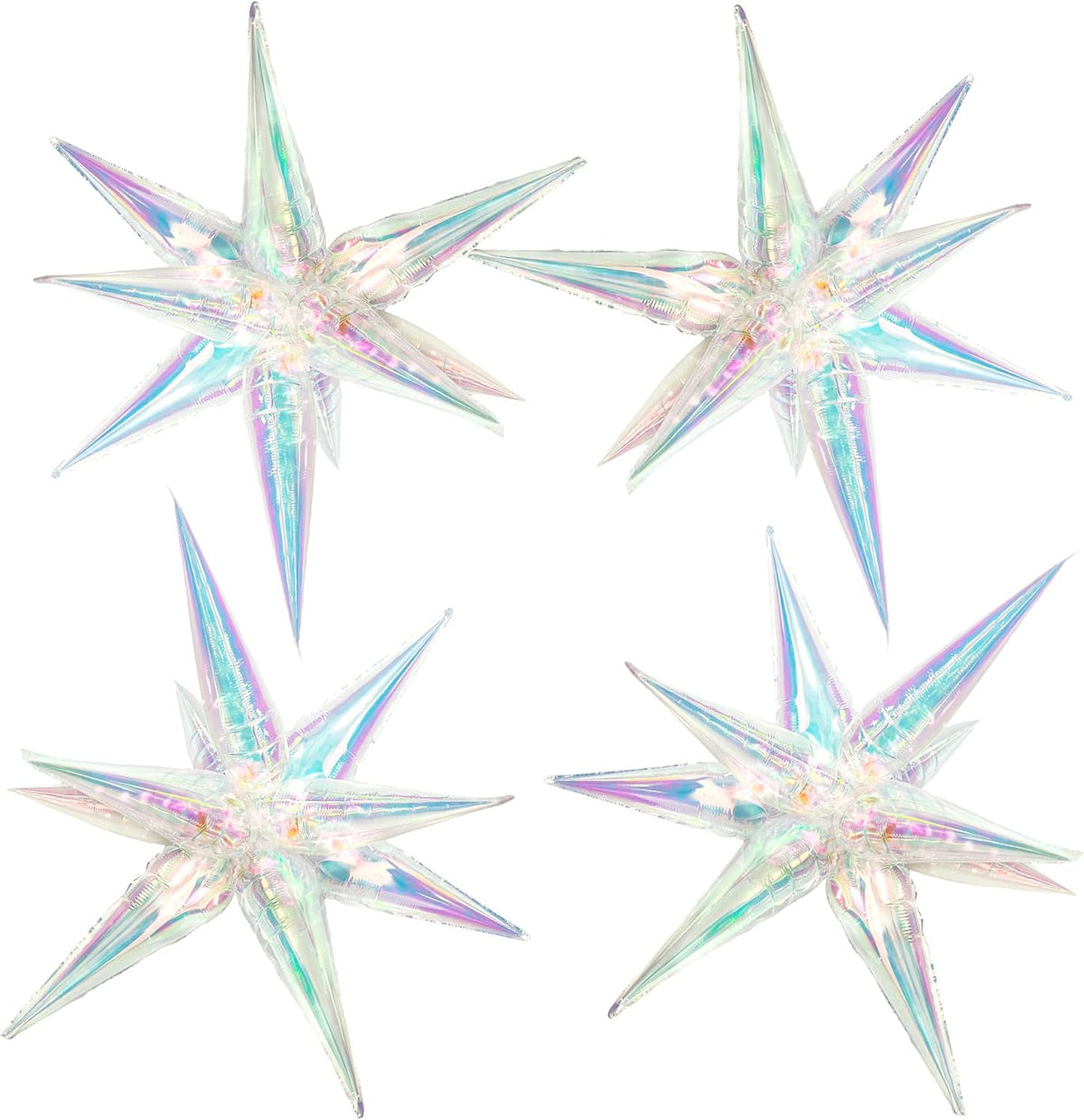Tellpet Starburst Balloons, 50 Pcs Star Balloons 12 Spike Foil Explosion Party Balloons for