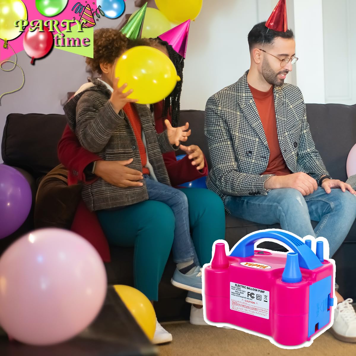 YEPVIE Electric Balloon Pump, Portable 2 Modes Balloon Blower Machine with 14 Balloon Arch Kits