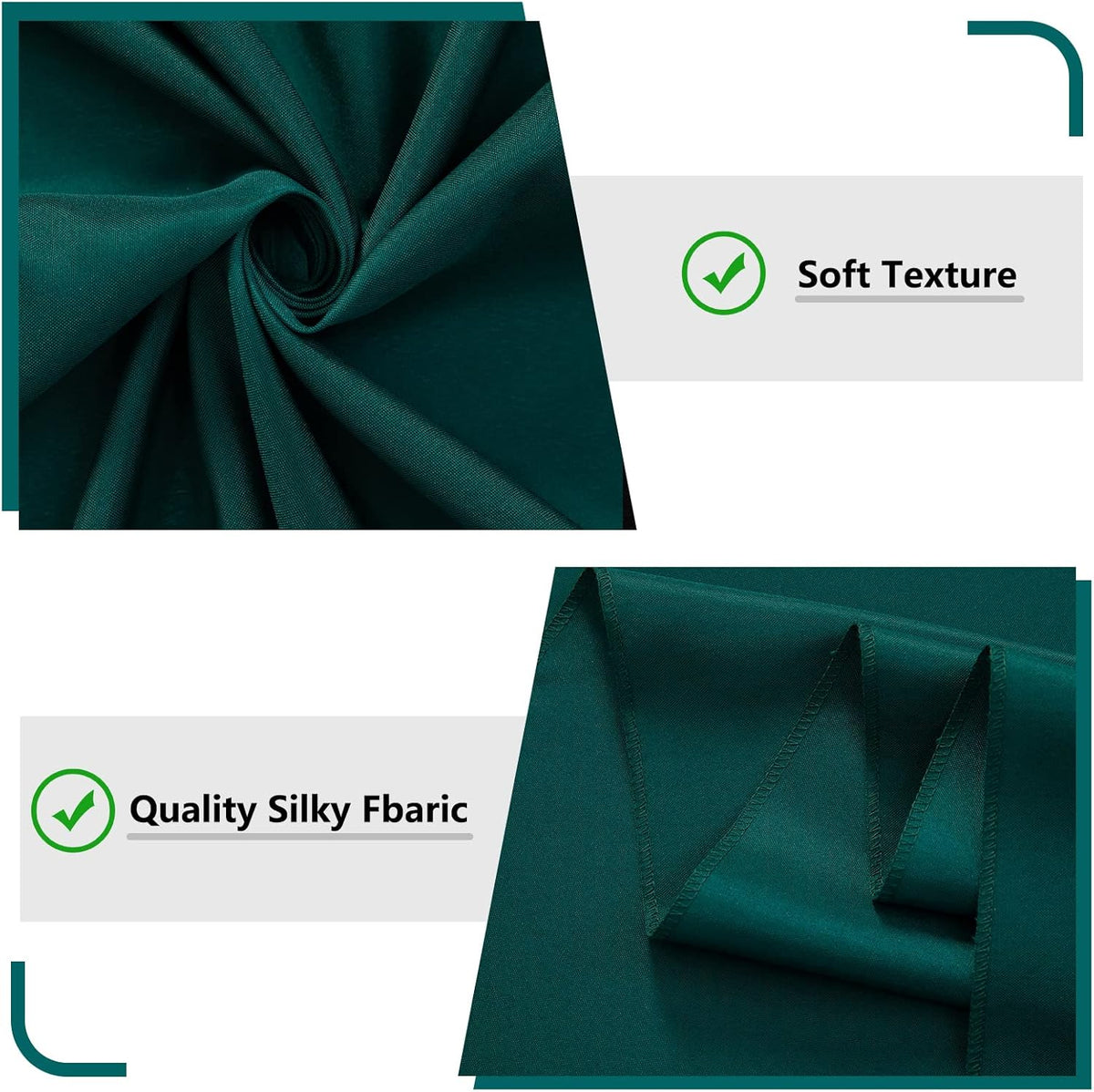 MYSKY HOME 10ft x 10ft Curtains Hunter Green Backdrop Curtains for Parties Wedding Stage Curtains