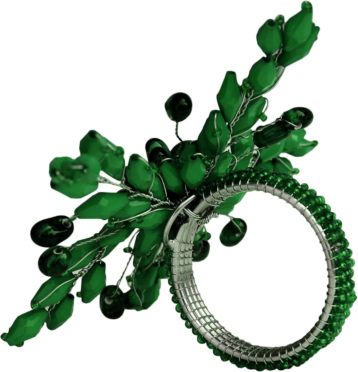 Napkin Rings Set of 12 for Dining Table Decoration Parties Everyday Metal Napkin Holder Leaf Dark