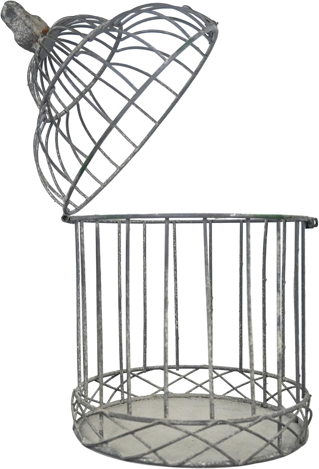 Rustic Farmhouse Metal Planter Holder Vintage Birdcage Candle Holder Distressed Deractive Flower