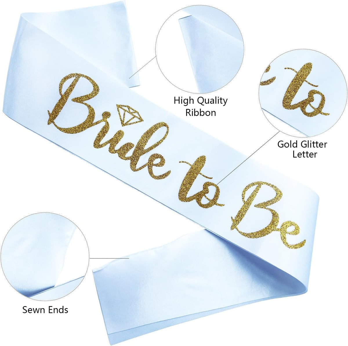Bride to Be Sash, Bachelorette Party Sash for Bridal Shower Wedding Party Favors Accessories