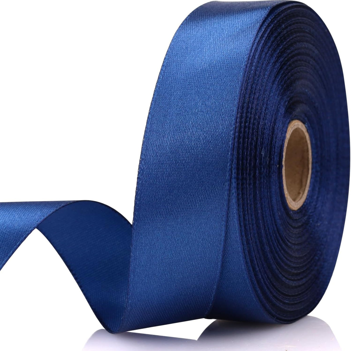 Deep Blue Ribbon 7/8 Inch 30 Yards Satin Craft Ribbon-Single Face Polyester Ribbon for Handmade
