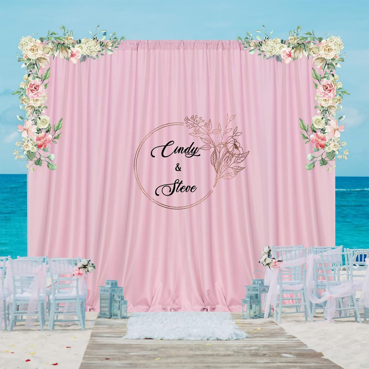 Pink Backdrop Curtain for Parties Rod Pocket Pink Curtains Photography Backdrop Drapes Privacy