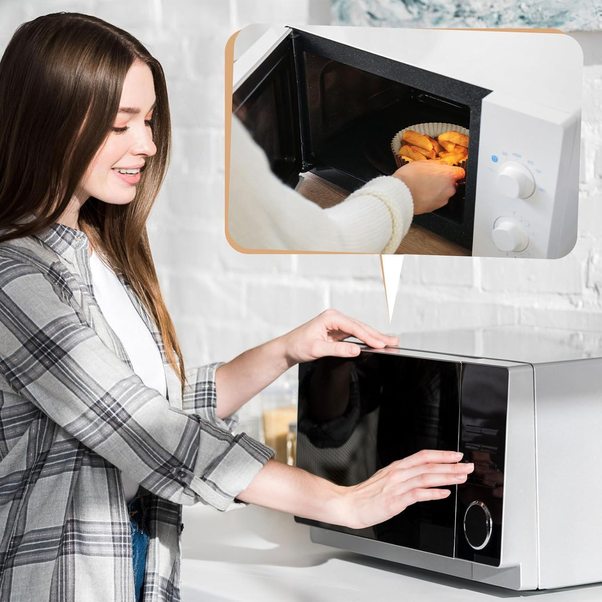 Uiifan Disposable Round Cupcake Liners Paper Baking Cups Wrappers Cupcake Paper Microwave Oven Safe