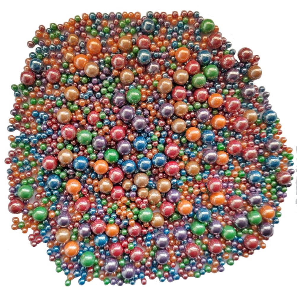 Edible Deep Colorful Sugar Pearls Candy Sprinkles 120G/ 4.23Ounce Baking Cake Sprinkles Cupcake and
