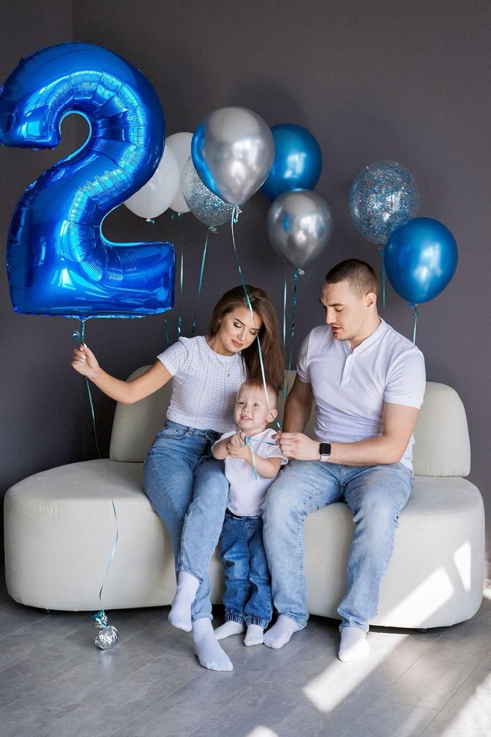 40 Inch Dark Blue Number 2 Balloon Dark Blue Foil Number Balloons 0-9 20 21st 22 28 Balloon Number