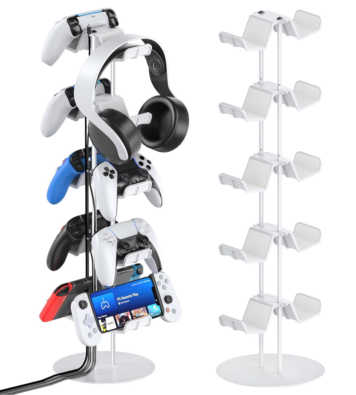 Kytok Gamer Gifts, Headset Stand 5 Tiers with Cable Organizer, Controller Stand Compatible with