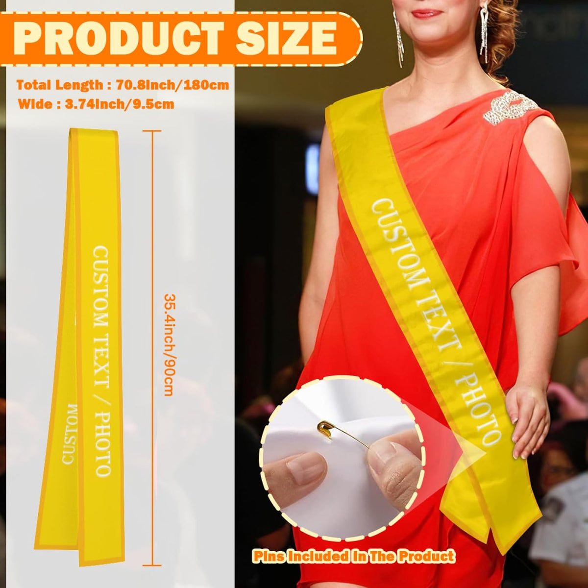 Custom Sash,Personalized Birthday Sash with Text Photo,Customized Bachelorette Sash Quote Sash
