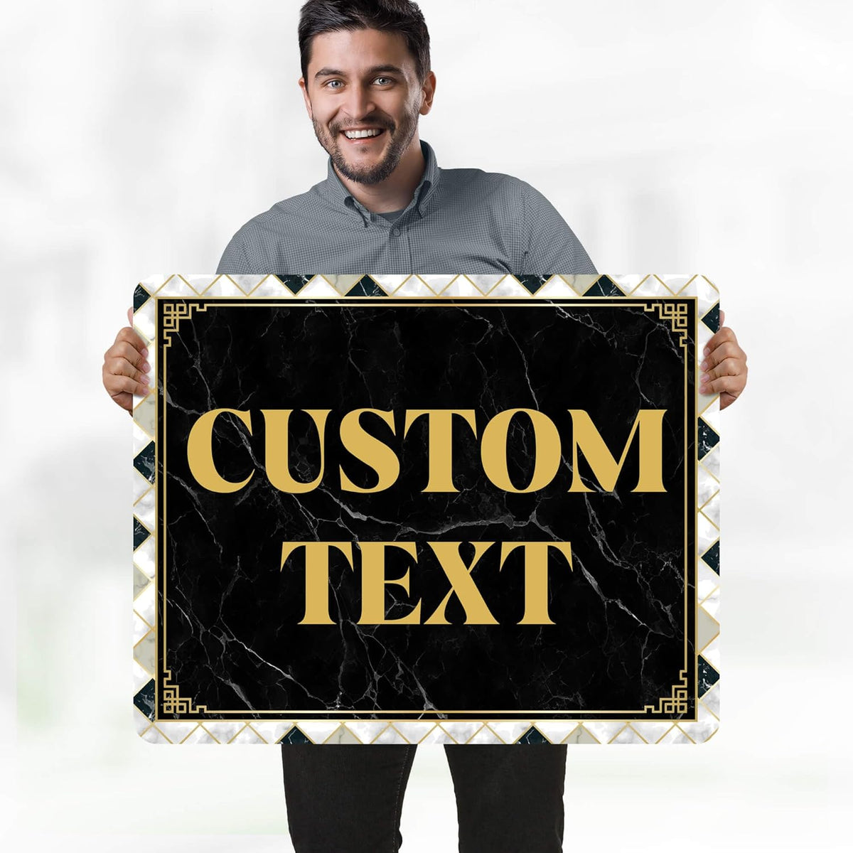 Custom Sign, Custom Street Sign, 11 Font Colors, 13 Font Styles, 4 Hole Options, 22 Sizes, 24x30