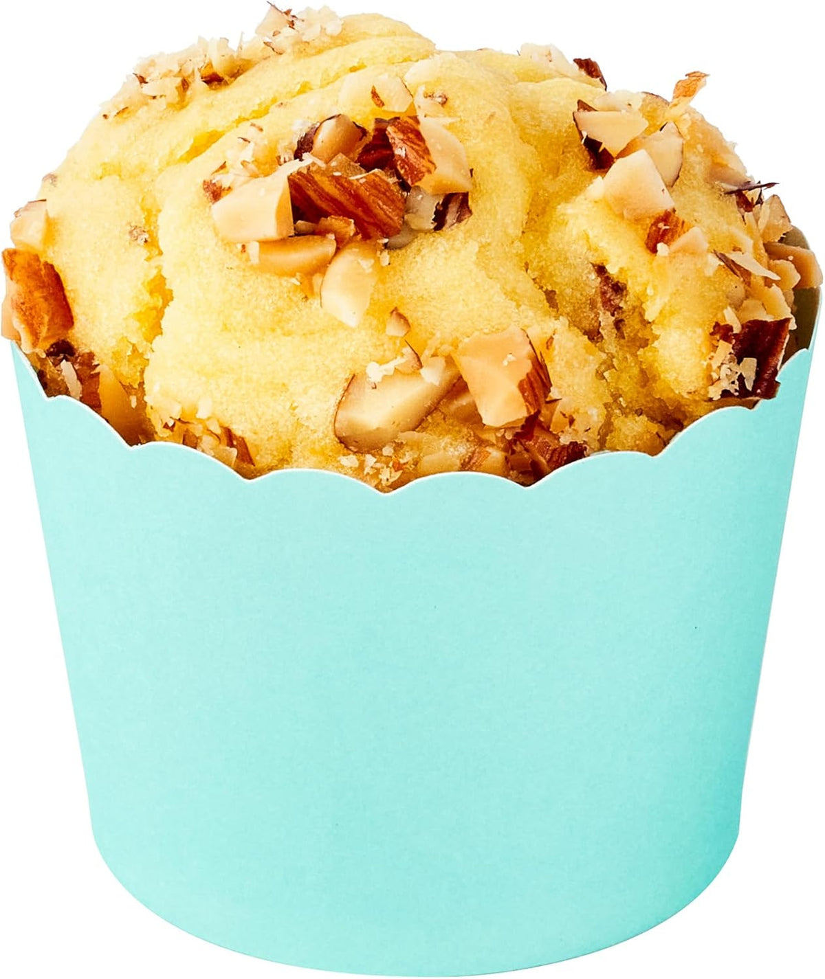 Panificio 3 Ounce Cupcake Wrappers, 200 Scalloped Baking Cups - Oven-Ready, Greaseproof, Turquoise