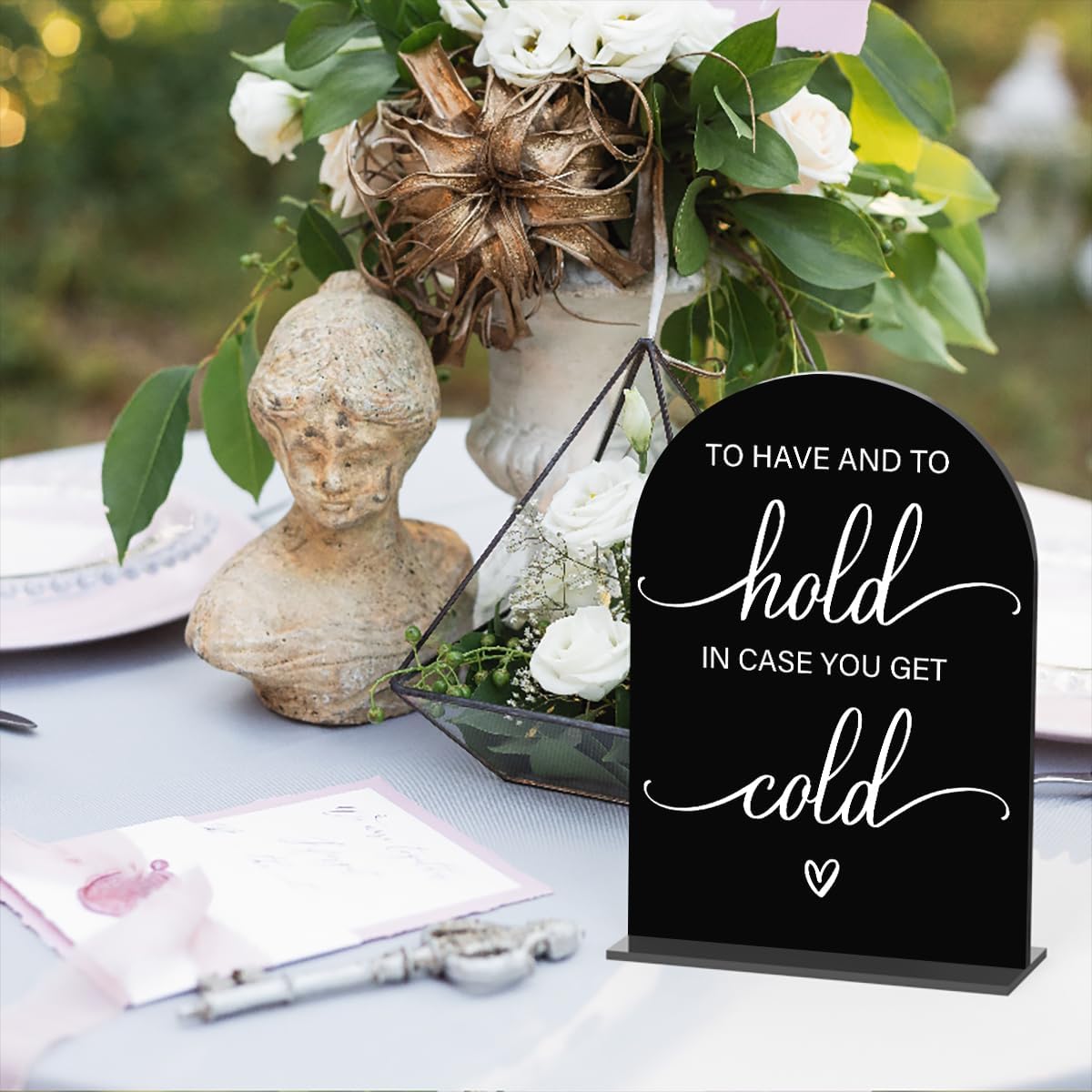 Acrylic Wedding Sign Wedding Signs for Ceremony To Have And To Hold In Case You Get Cold for