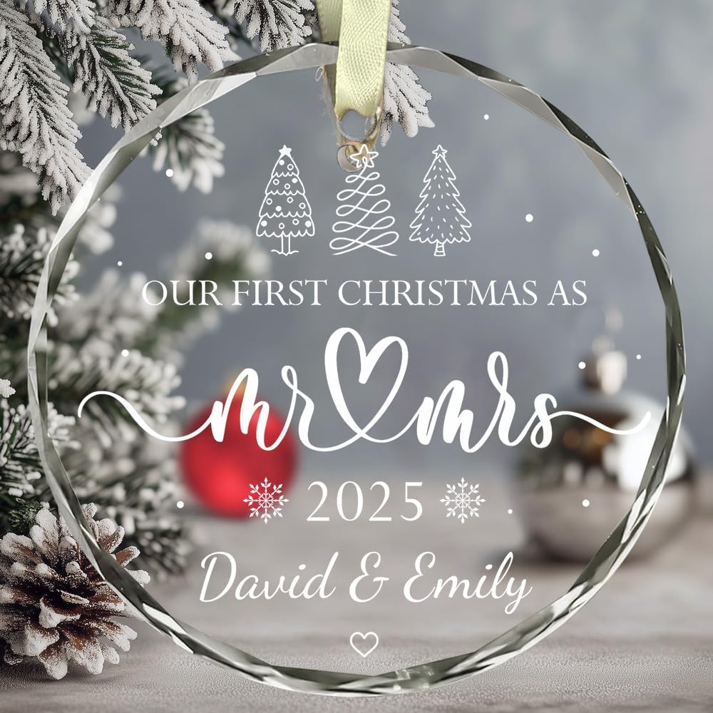 Personalized Wedding Christmas Ornaments - Mr And Mrs Gifts - Wedding Gift Ideas For Couples 2025