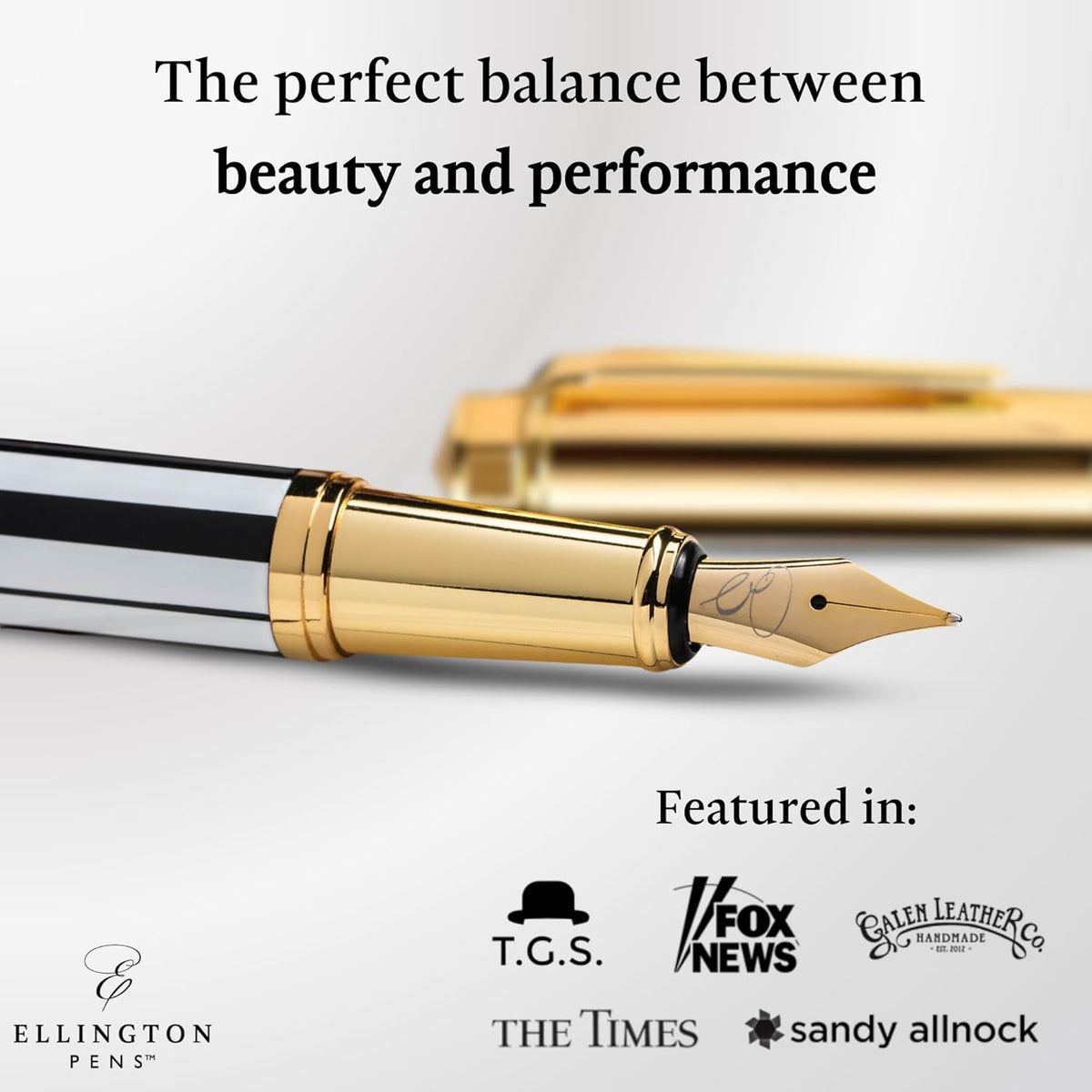 Ellington Pens Luxury Fountain Pen Set- Fountain Pens for Writing - Smooth Fine Nib - Includes