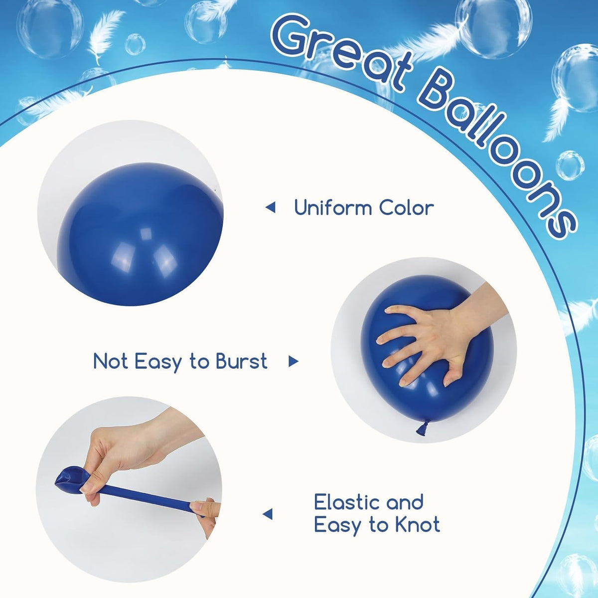 60pcs Under the Sea Balloons, Ocean Balloon with Light Blue Dusty Blue Teal Clear Balloons for