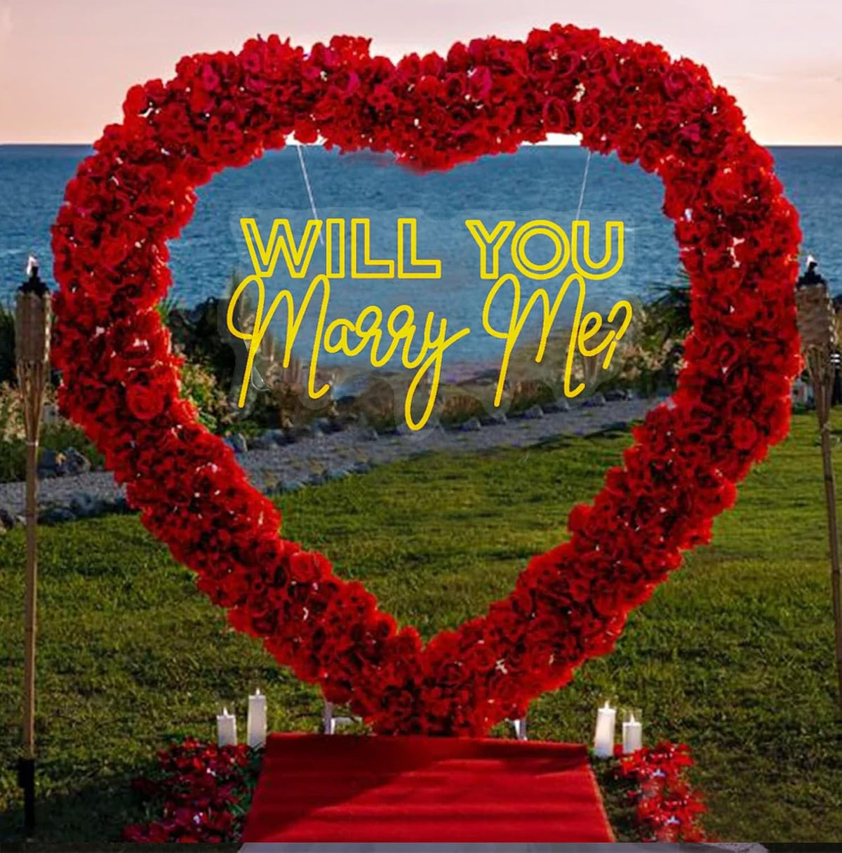 WILL YOU Marry Me? Neon Sign Custom Large Wedding Engagement Party Backdrop LED Neon Light Signs