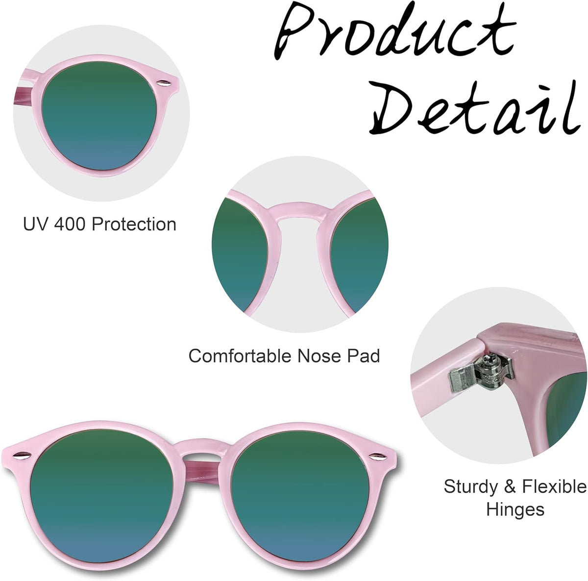LADY&HOME Bachelorette Party Cat Eye Sunglasses - Bridesmaid & Bridal Shower Supplies, 10pcs Round