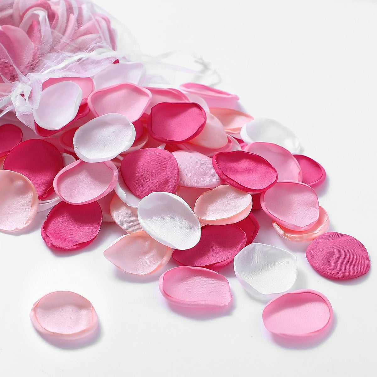 Serwalin 300Pcs Silk Rose Petals Fuschia Flower Petals for Wedding Petals Flower Girl Petals for