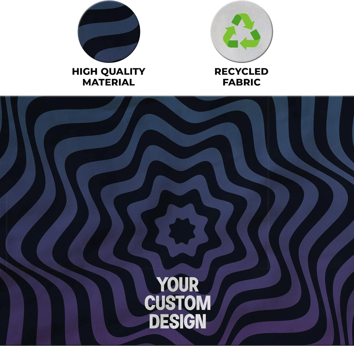 DreamController Custom Table Cloth for 4ft/5ft/6ft Table with Business Logo, Image or Text
