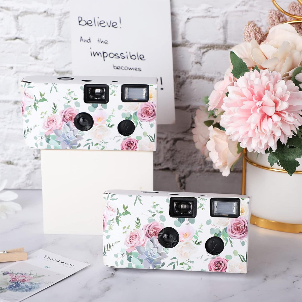 Zhengmy 4 Pack Disposable Camera for Wedding,34mm Single Use Camera with Flash One Time for