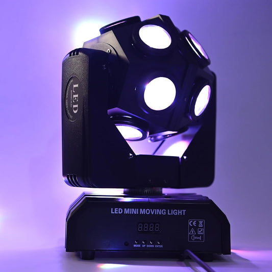 Moving Head DJ Light Party RGBW LED Beam Lights DMX 512 Strobe Light with Sound Activated