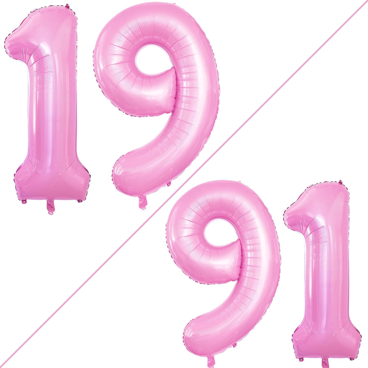 GOER Number 19 Balloons for 19th Birthday Sweet 19 Party Decorations,42 Inch Jumbo Foil Helium 91