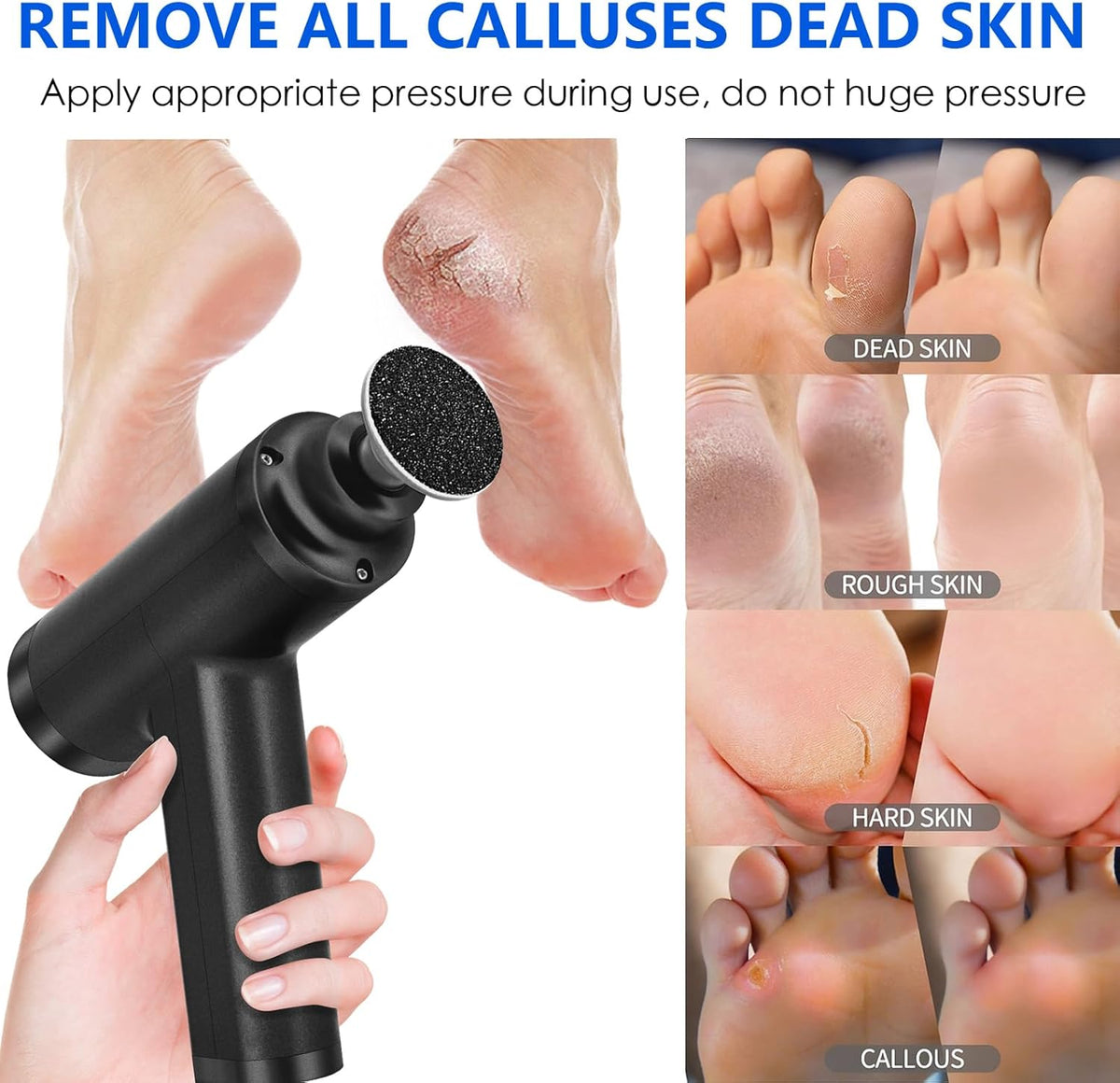 Upgraded Electric Callus Remover for Feet 4500rpm, Adjustable Speed Professional Electric Foot
