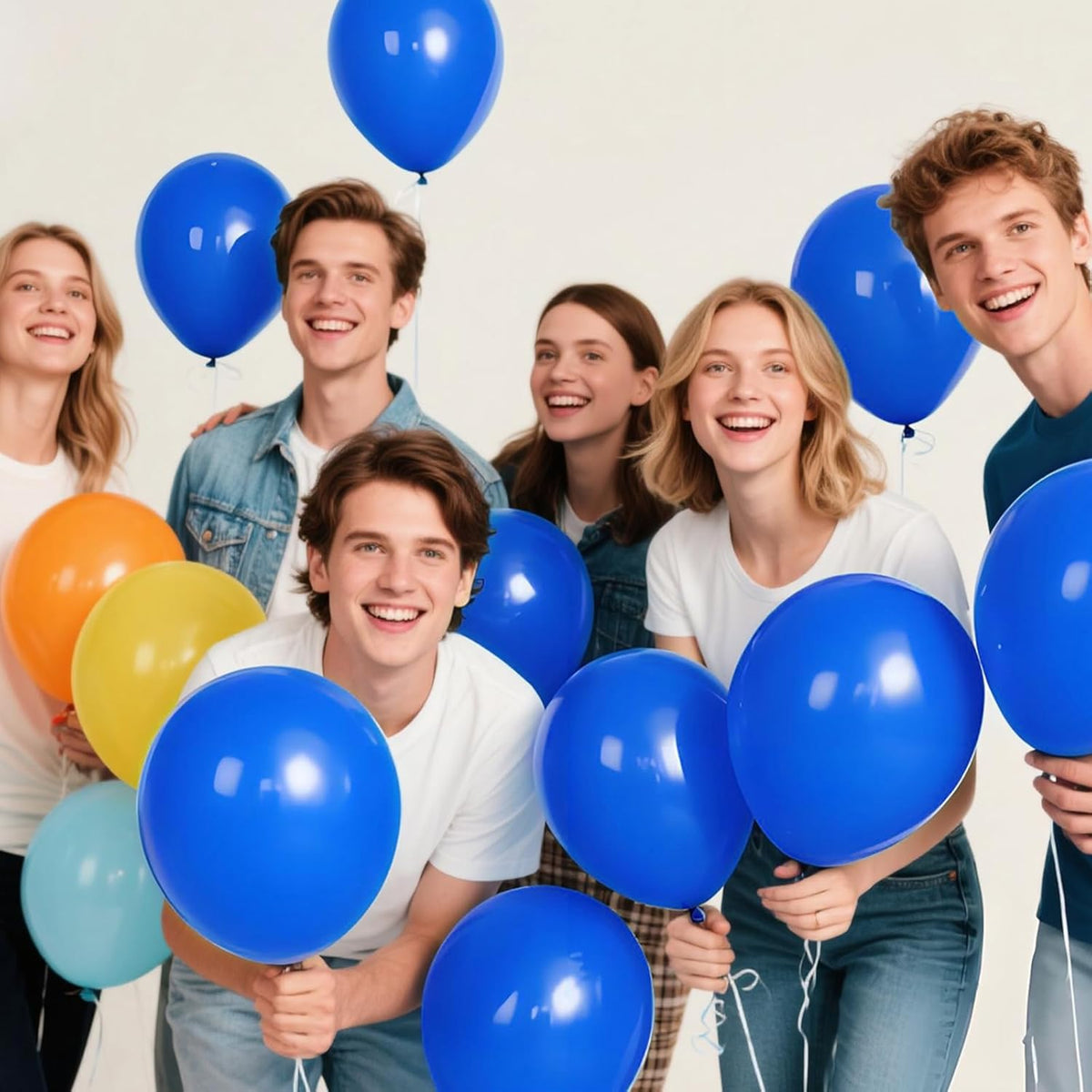 KAWKALSH Dark Blue Balloon 12 Inch, 110pcs Latex Party Balloons Helium Bright Color for Birthday