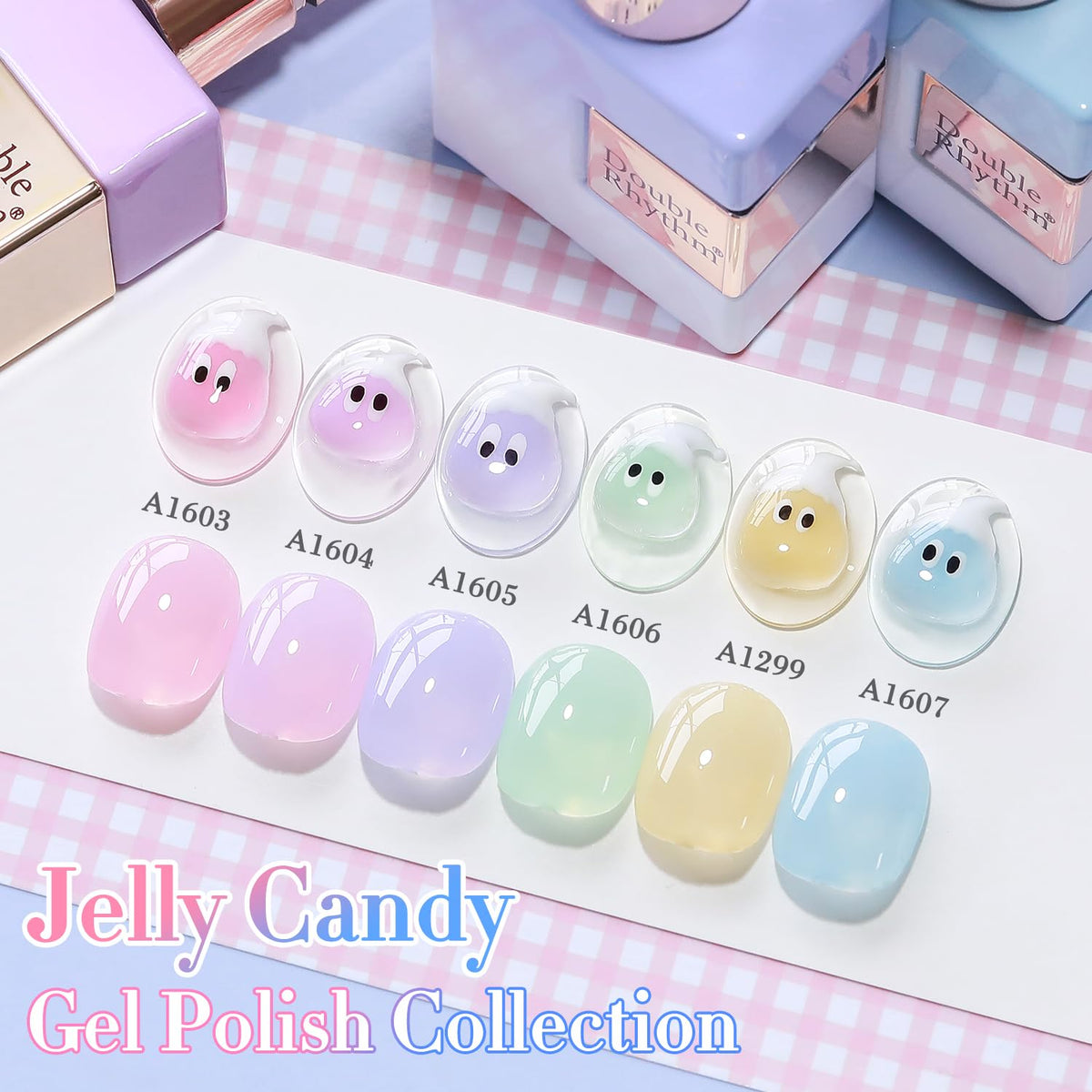 Double Rhythm 6 Pcs 15 ML Gel Polish Set Same Color Same Bottle Soak Off Gel Polish Kit Nail Art