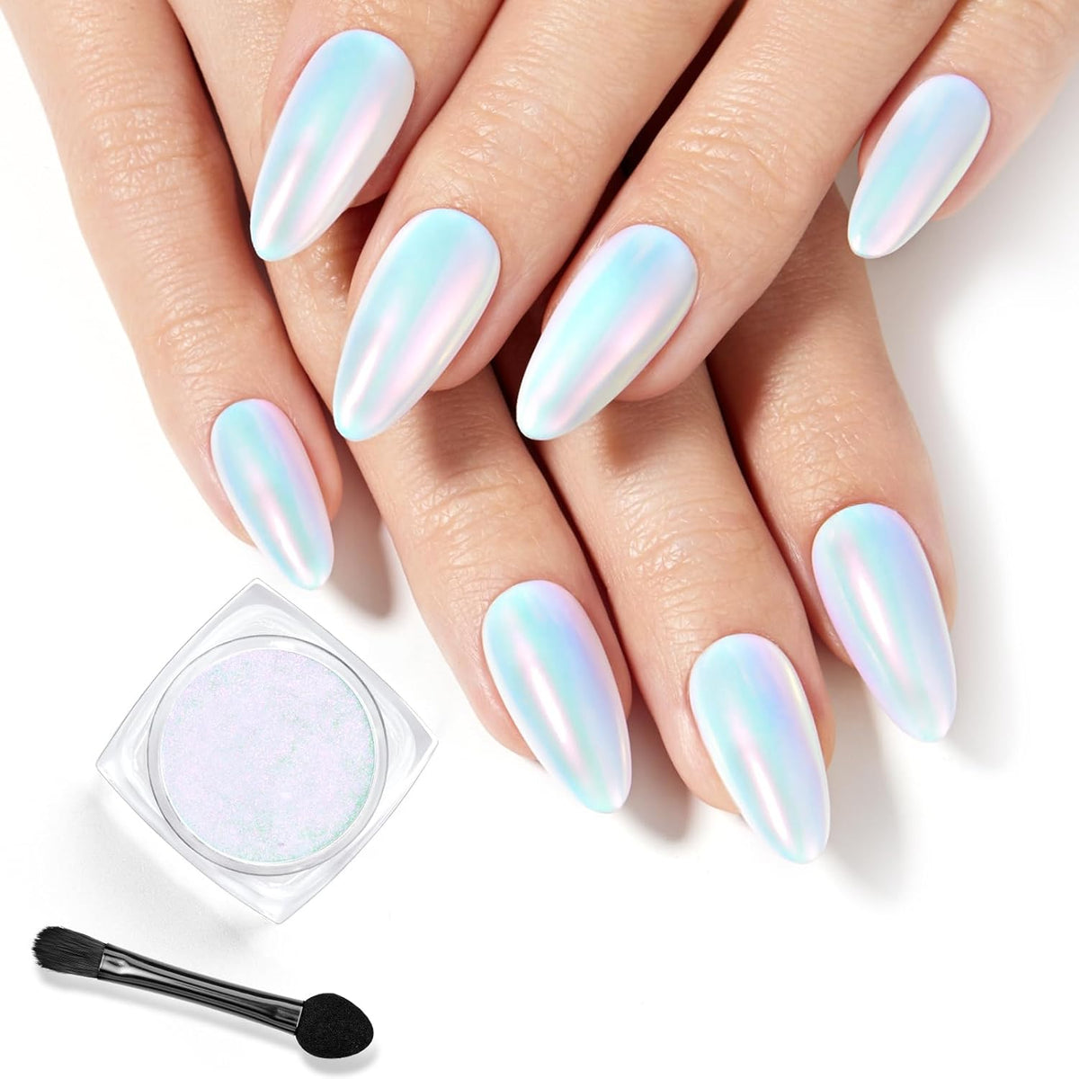 Beetles Chrome Nail Powder Mirror Effect Glazed Aurora Opal Chrome Powder for Gel Nails Unicorn