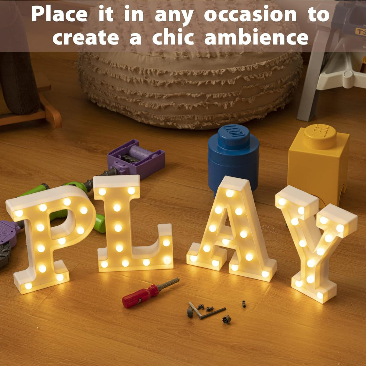 HXWEIYE Light Up Letters P, LED Marquee Letters Sign 26 Alphabet and 10 Number Big Lights for Party