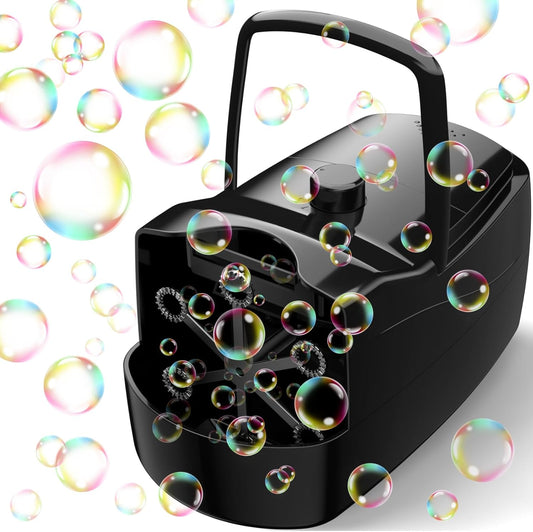 Bubble Machine, Automatic 18000+ Per Minute Big Bubbles Blower Maker for Kids Toddlers with 2