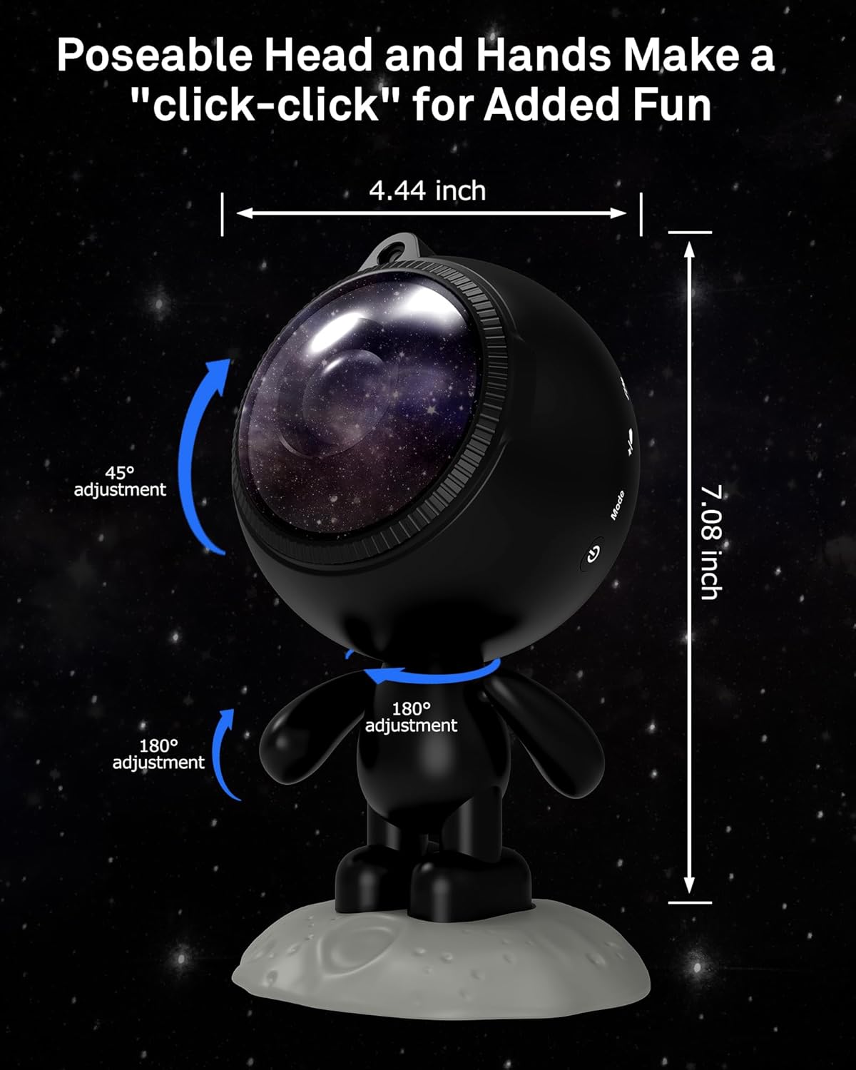 AIRIVO Star Projector,Astronaut Galaxy Projector Night Light Bluetooth Speaker with Remote,White