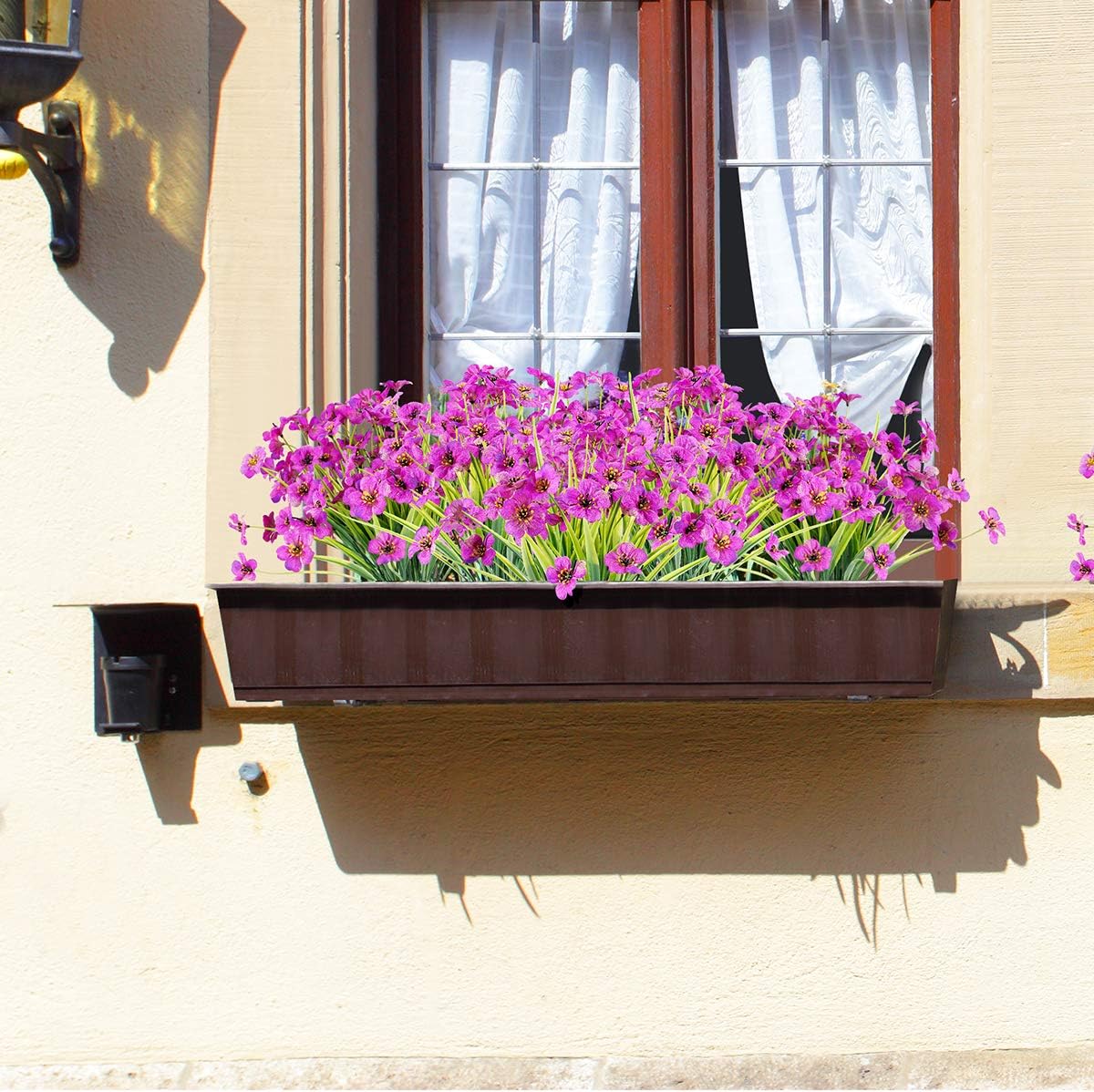 20 Bundles Artificial Flowers Outdoor UV Resistant Fake Flowers No Fade Faux Plastic Plants Garden