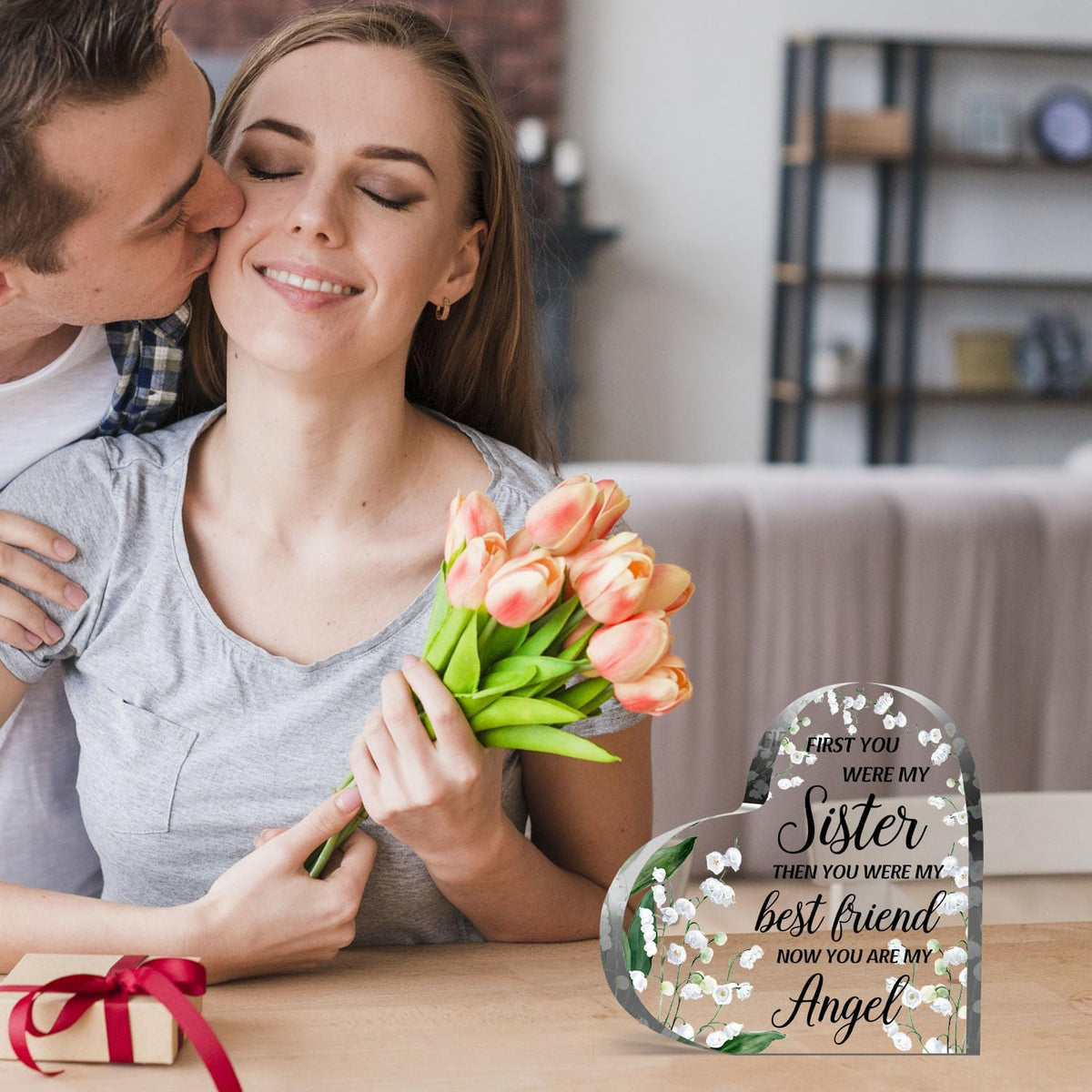 Sympathy Gifts for Loss of Sister, Memorial Gifts for Friends Female Women, In Memory of Sister