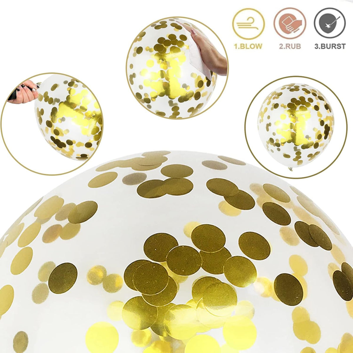 Balloons Green Gold White, 35pcs Dark Green White Metallic Chrome Green Gold Confetti Latex