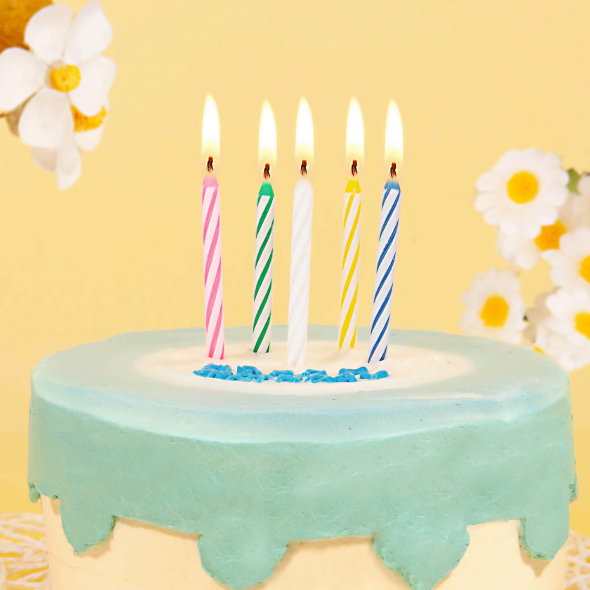 PHD CAKE 144-Count Multicolored Spiral Birthday Candle, Birthday Candles for Cake, Cupcake Candles