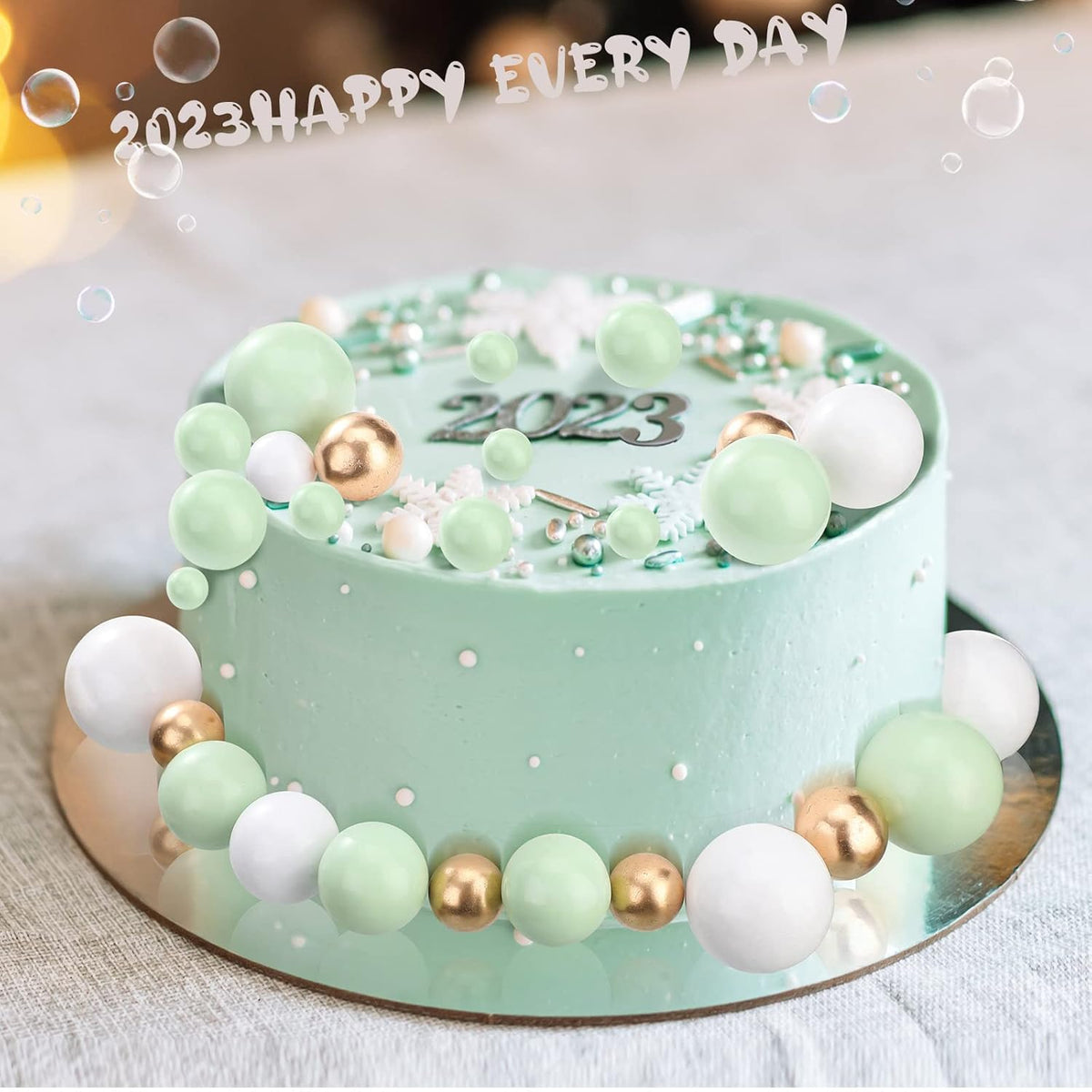 108 Pcs Balls Cake Topper DIY Cupcake Insert Foam Balloons for Cake Baking Wedding Anniversary