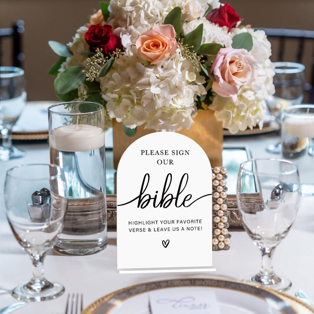 Acrylic Wedding Sign Wedding Signs for Ceremony Please Sign Our Bible Sign for Wedding Modern