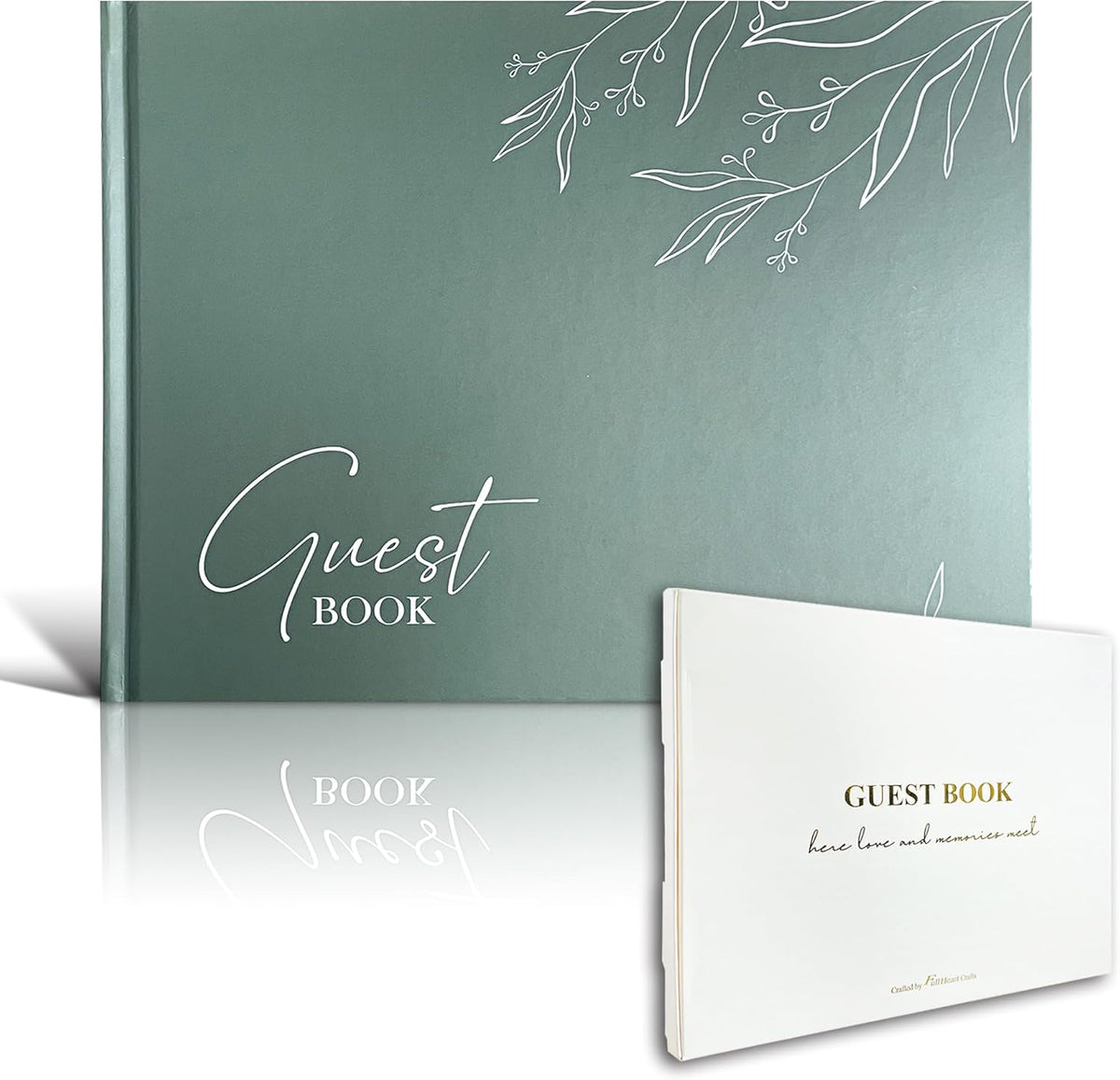 Mr&MrsGifts Elegant Wedding Guest Book Wedding Reception Hard Cover Guest Sign in Book for Bridal